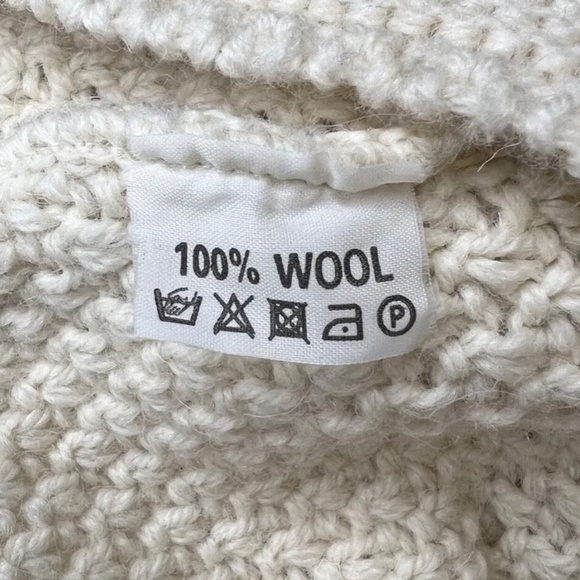 Vtg Western Island Sweater Company Ireland Ivory Wool Sweater Child Age 6/7 Yrs - Picture 14 of 16